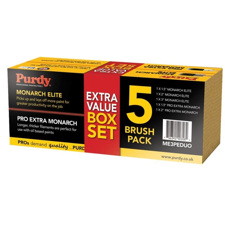 Purdy Monarch Elite Extra Pro Brush Set - Pack 5