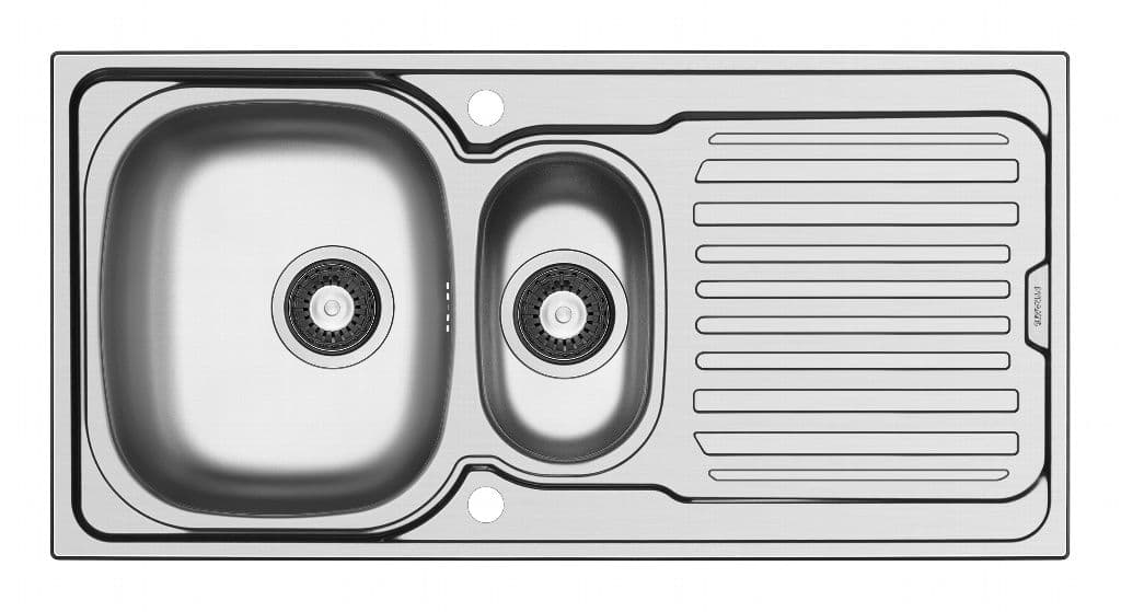 Pyramis Aurora 1.5 Bowl Reversible Stainless Steel Sink - 100x50