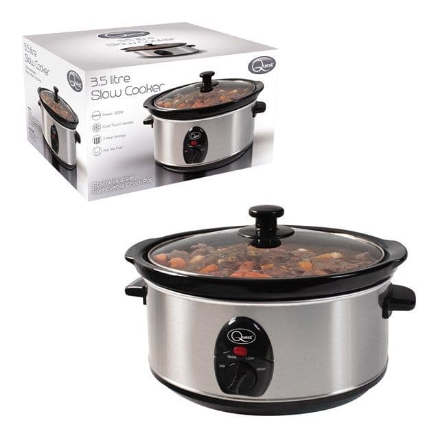 Quest Stainless Steel Slow Cooker - 3.5L