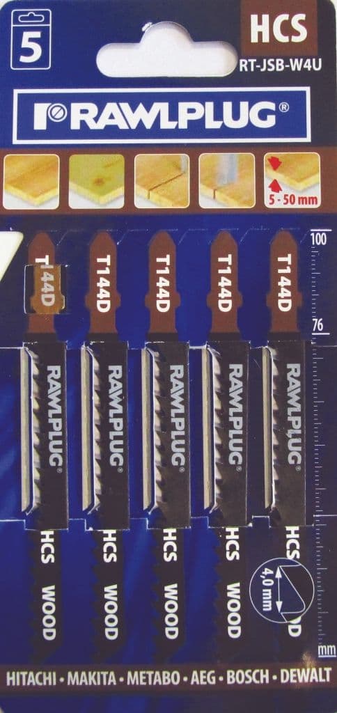 Rawlplug Jigsaw Blades For Wood - Universal Pack 5