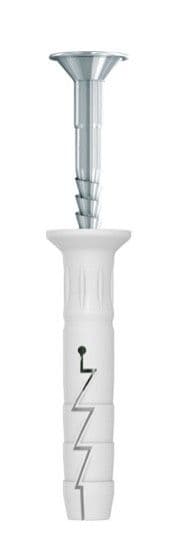 Rawlplug Nylon Hammer In Fixing With Countersunk Head - 6X60 20 Pack