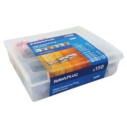 Rawlplug Uni Mixed Wall Plugs & Screws - Pack 150