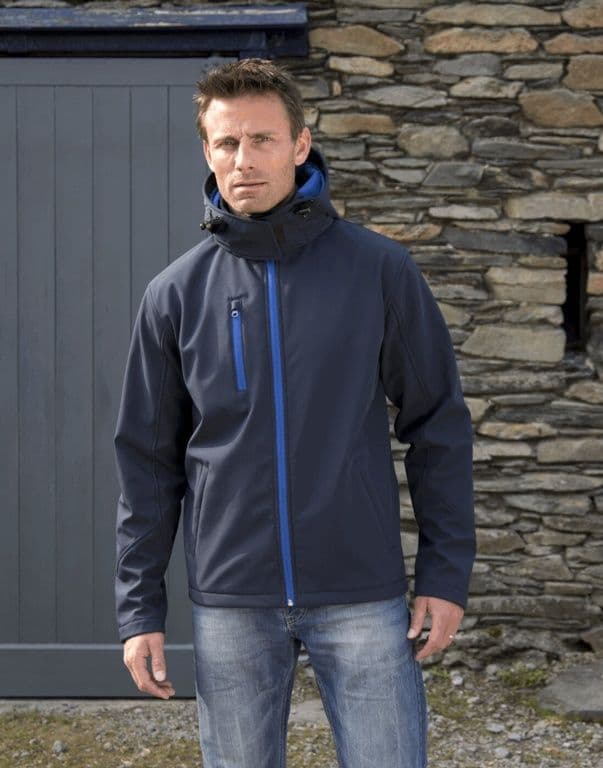 Regatta Mens Hooded Softshell Navy - XXXLarge