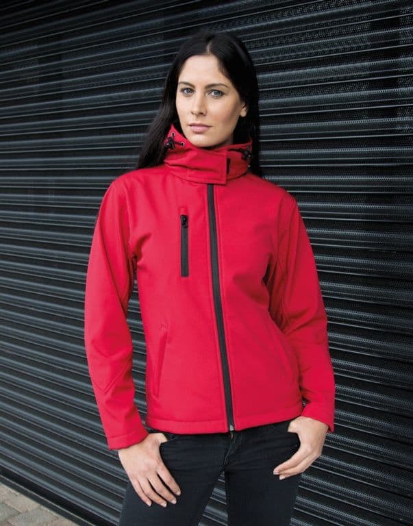 Regatta Womens Hooded Softshell Jacket - Size 8 Navy/Royal Blue