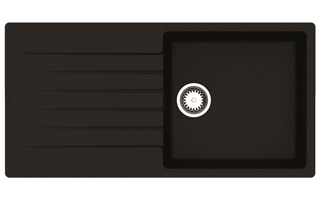 Reginox Single Granite Sink - Black 1000 x 500mm