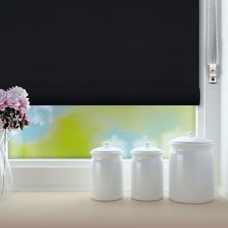 RENAISSANCE Classic Roller Blind Black - 90cm