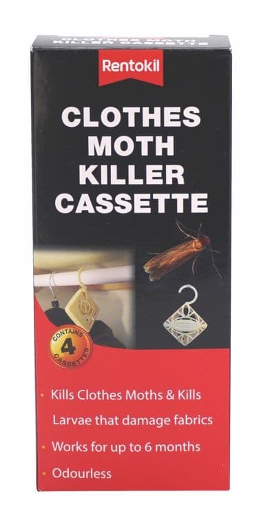Rentokil Clothes Moth Killer Cassette - Pack 4