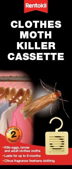 Rentokil Clothes Moth Killer Cassette - Twin Pack
