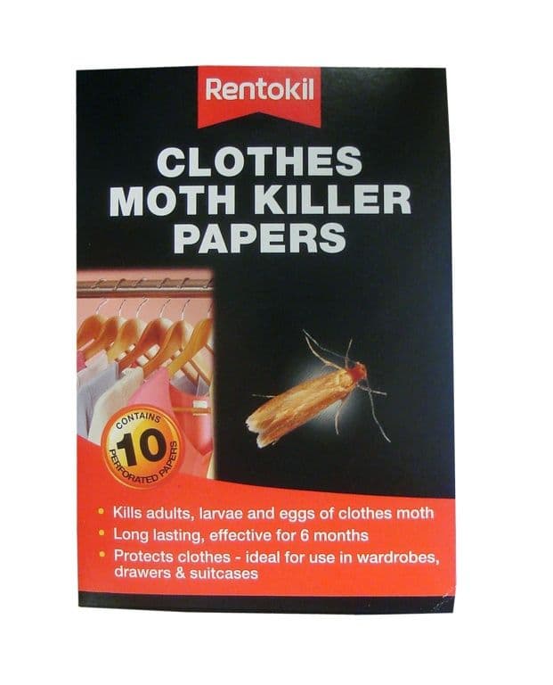 Rentokil Clothes Moth Killer Papers - Pack 10