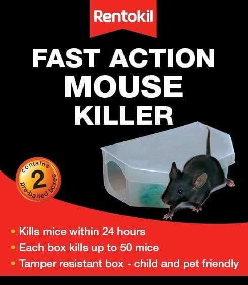 Rentokil Fast Action Mouse Killer - Twin Pack