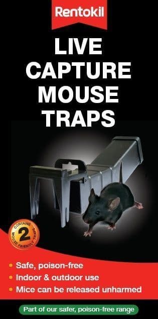 Rentokil Live Capture Mouse Traps Boxed - Twin Pack