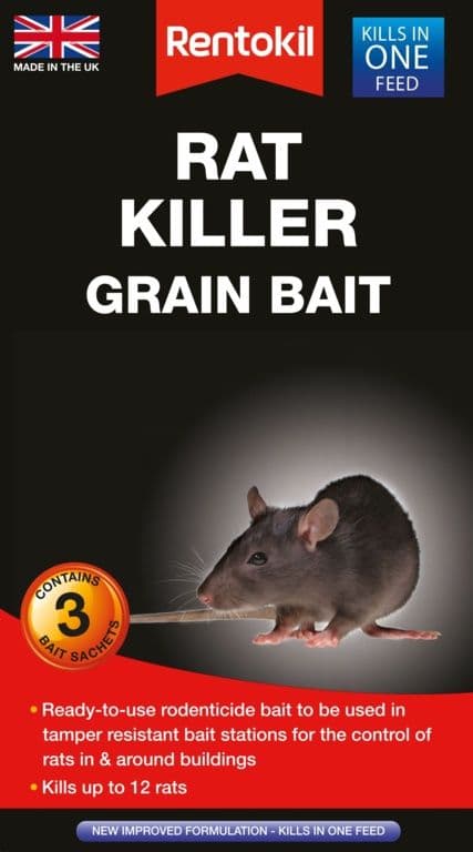 Rentokil Rat Killer Grain Bait - 3 Sachet