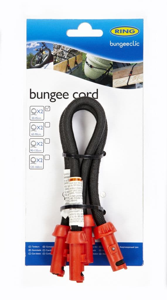 Ring Bungee Clic Cords Twin Pack - 30cm