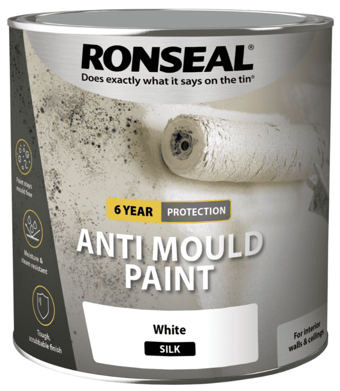 Ronseal 6 Year Anti Mould Paint 2.5L - White Silk