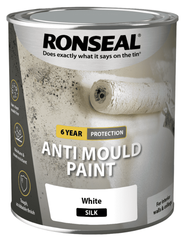 Ronseal 6 Year Anti Mould Paint 750ml - White Silk
