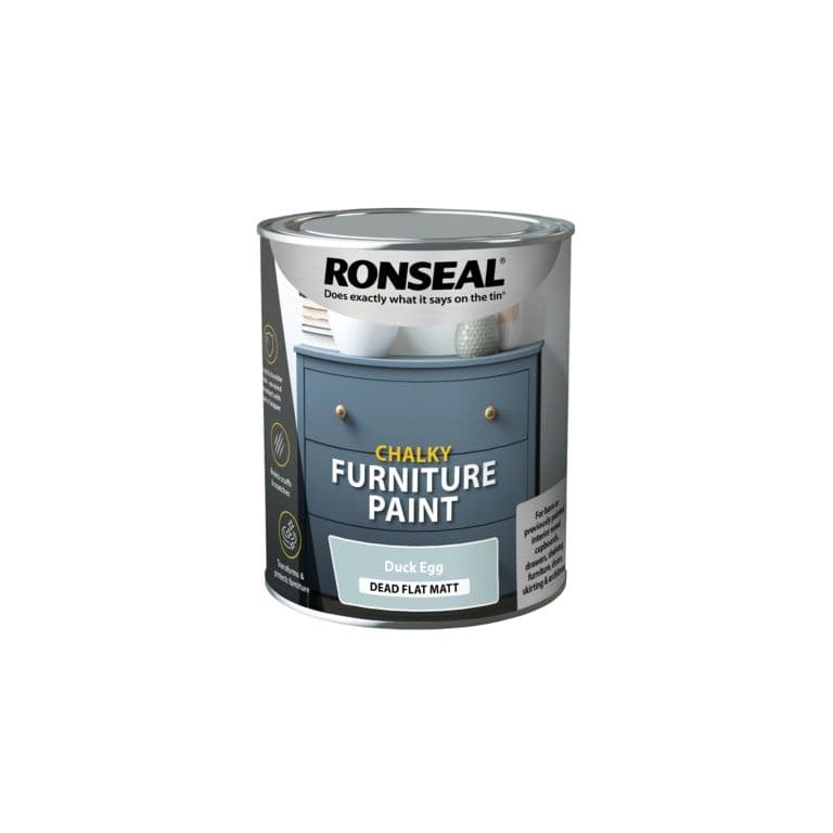 Ronseal Chalky Furniture Paint 750ml - Duck Egg