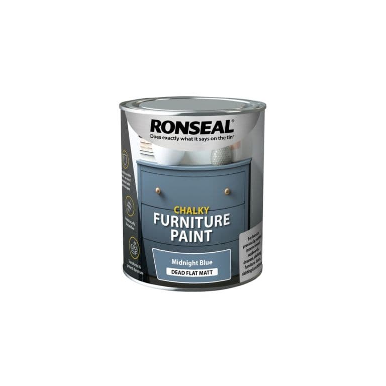 Ronseal Chalky Furniture Paint 750ml - Midnight Blue