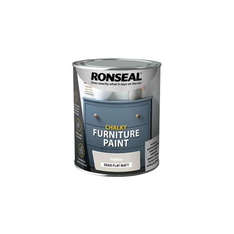 Ronseal Chalky Furniture Paint 750ml - Pebble