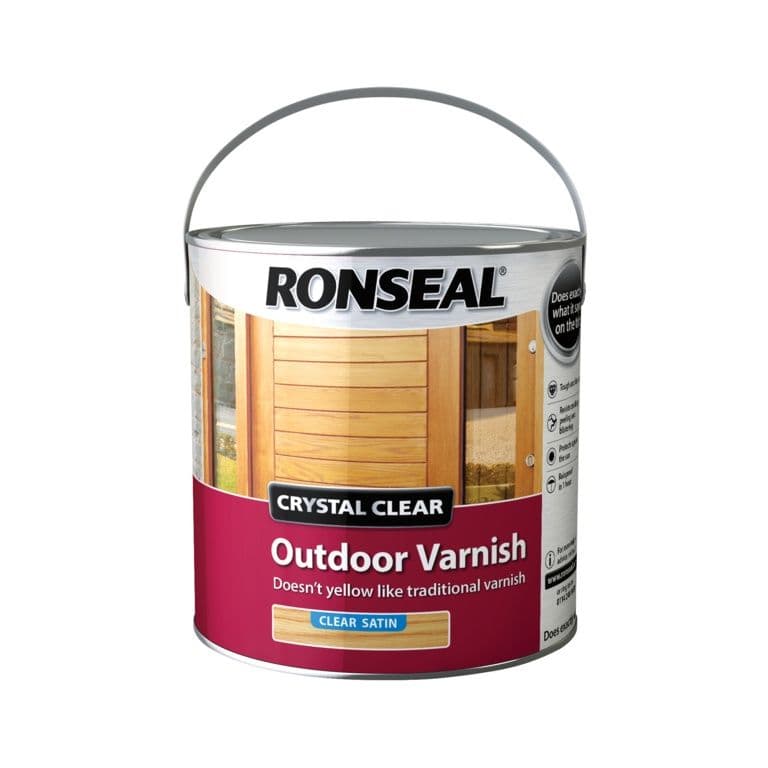 Ronseal Crystal Clear Outdoor Varnish 2.5L - Satin