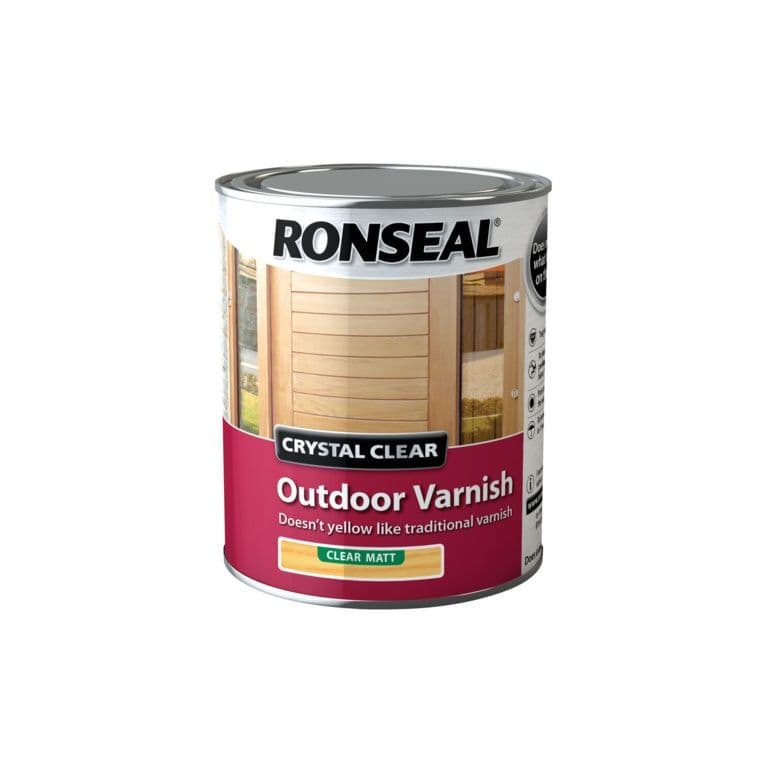 Ronseal Crystal Clear Outdoor Varnish 750ml - Matt