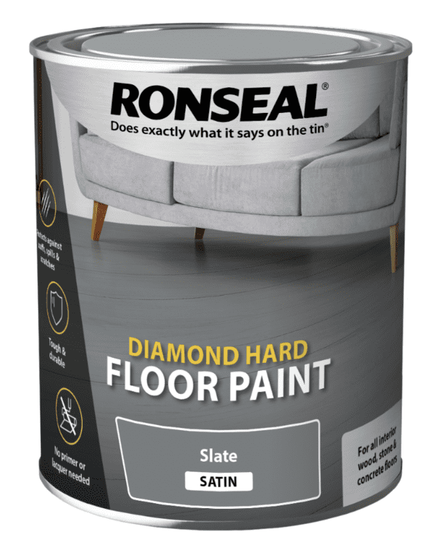 Ronseal Diamond Hard Floor Paint 750ml - Slate