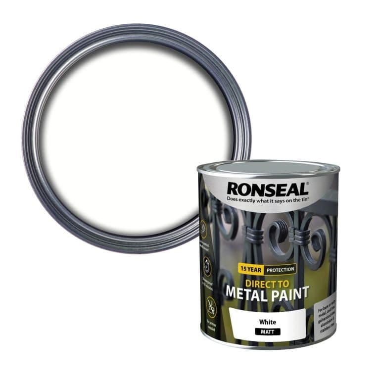 Ronseal Direct To Metal Paint 750ml - White Matt