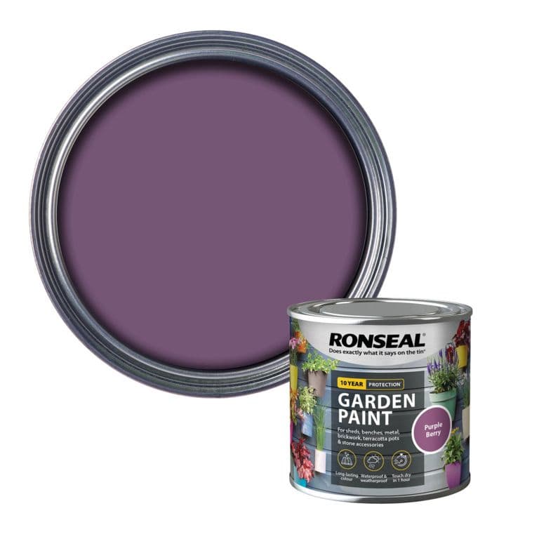 Ronseal Garden Paint 250ml - Purple Berry