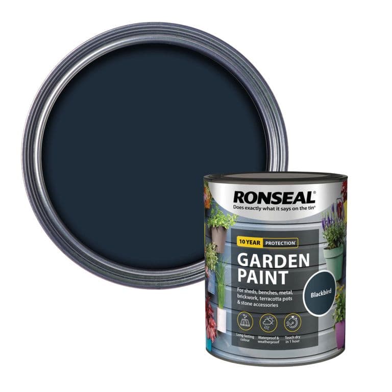 Ronseal Garden Paint 750ml - Blackbird
