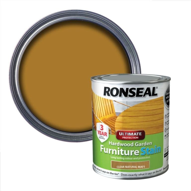 Ronseal Hardwood Furniture Stain 750ml - Clear Natural Matt