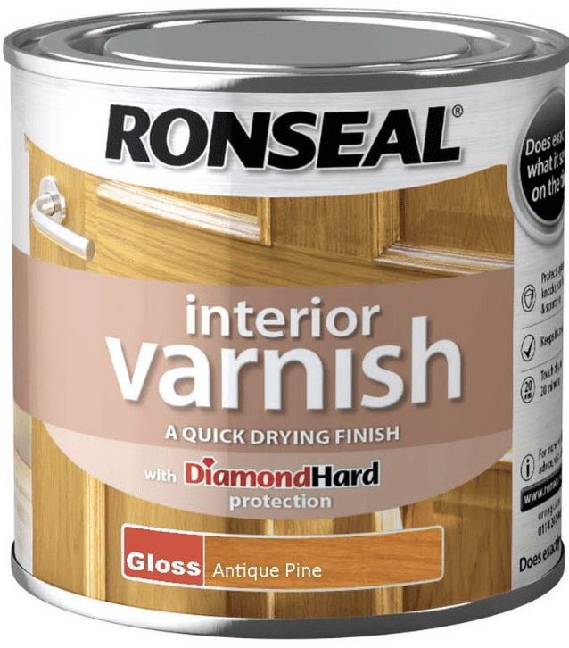 Ronseal Interior Varnish Gloss 250ml - Antique Pine