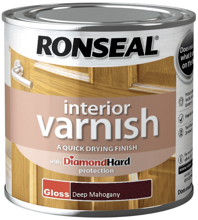 Ronseal Interior Varnish Gloss 250ml - Deep Mahogany