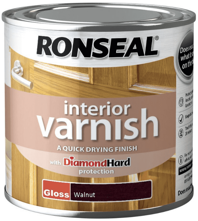 Ronseal Interior Varnish Gloss 250ml - Walnut