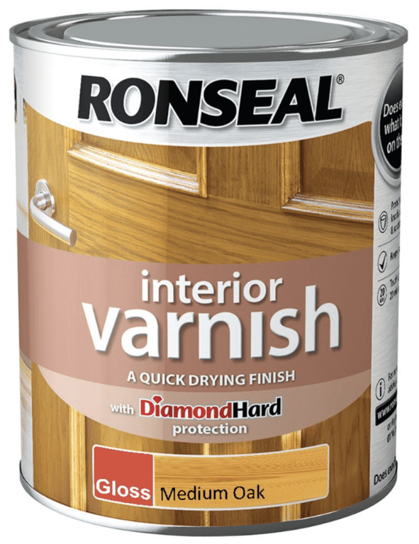 Ronseal Interior Varnish Gloss 750ml - Medium Oak
