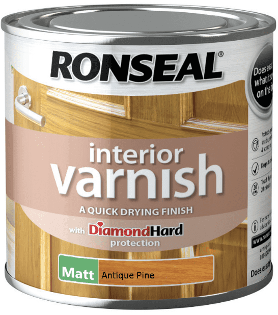 Ronseal Interior Varnish Matt 250ml - Antique Pine