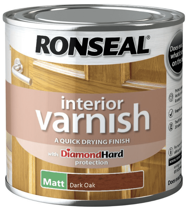 Ronseal Interior Varnish Matt 250ml - Dark Oak