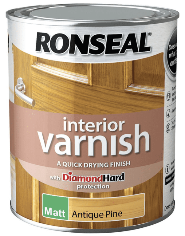 Ronseal Interior Varnish Matt 750ml - Antique Pine