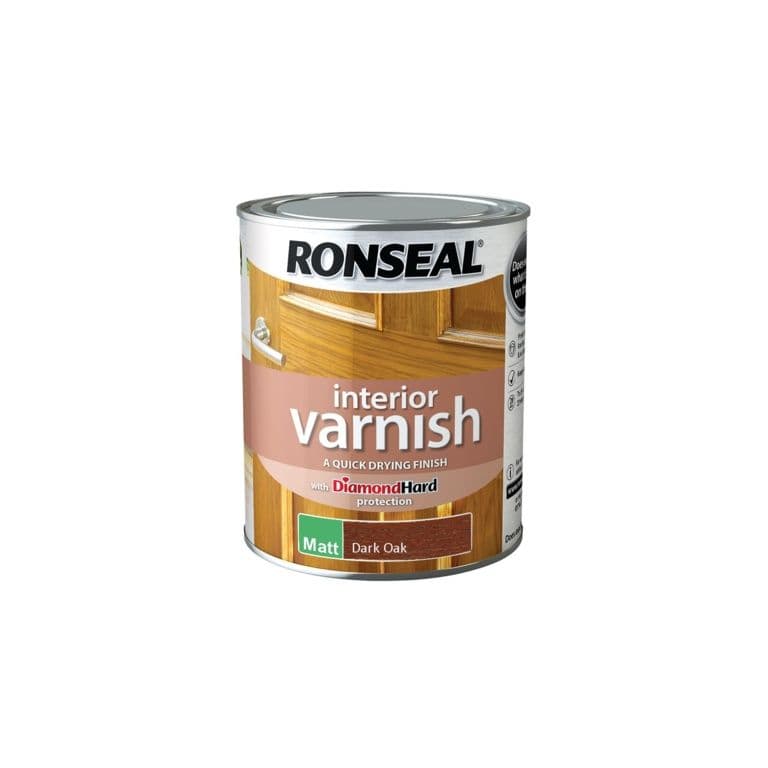 Ronseal Interior Varnish Matt 750ml - Dark Oak