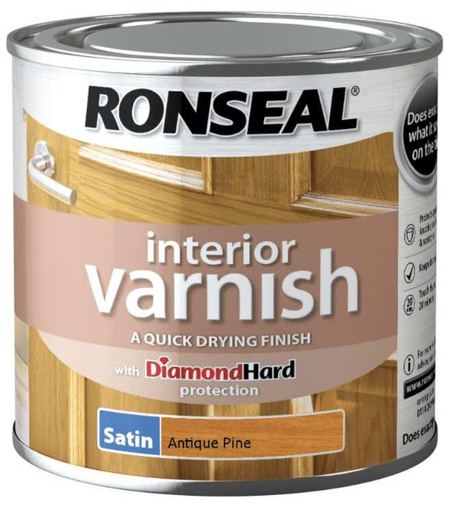 Ronseal Interior Varnish Satin 250ml - Antique Pine