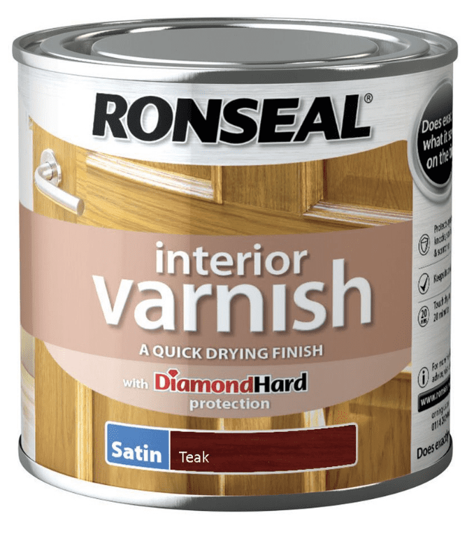 Ronseal Interior Varnish Satin 250ml - Teak