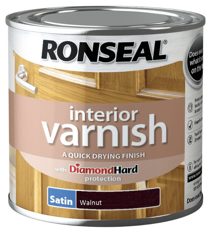 Ronseal Interior Varnish Satin 250ml - Walnut