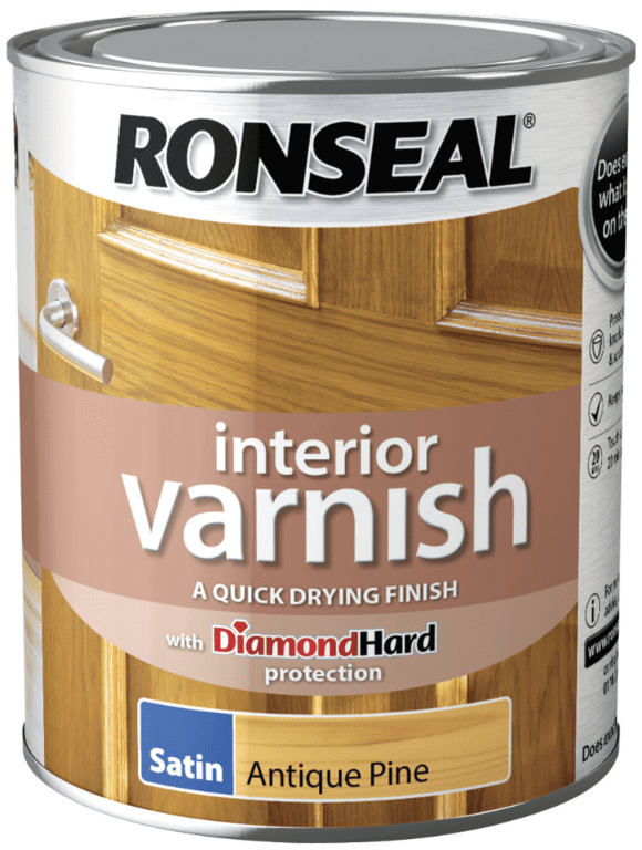 Ronseal Interior Varnish Satin 750ml - Antique Pine