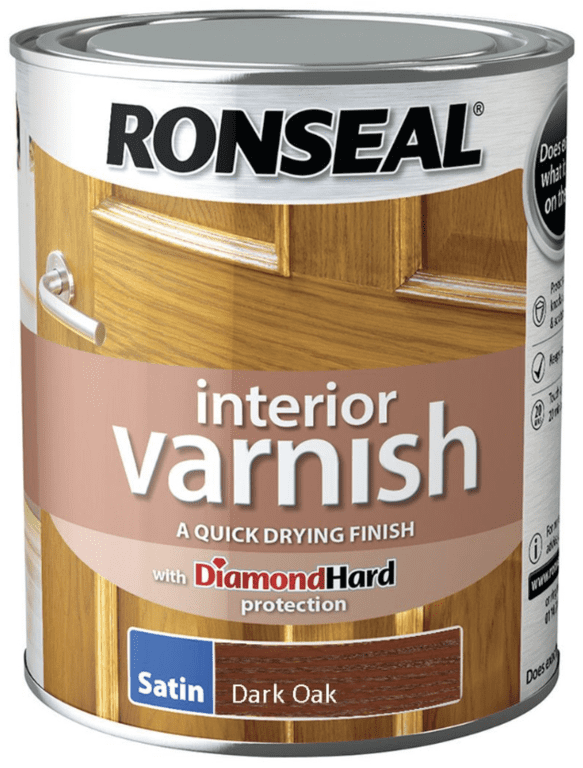 Ronseal Interior Varnish Satin 750ml - Dark Oak