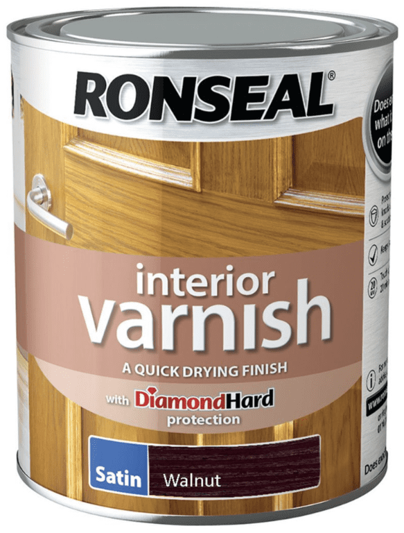 Ronseal Interior Varnish Satin 750ml - Walnut