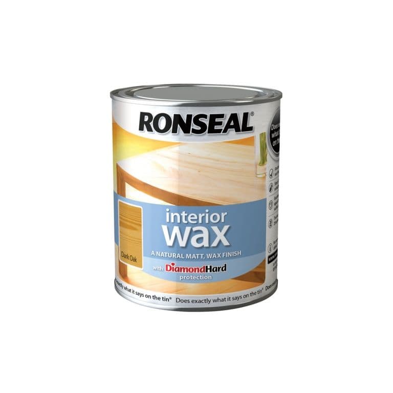 Ronseal Interior Wax Matt 750ml - Dark Oak