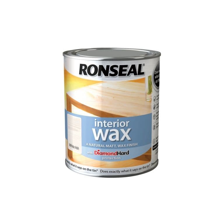 Ronseal Interior Wax Matt 750ml - White Ash