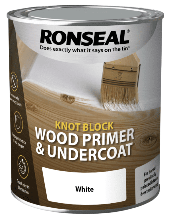 Ronseal Knot Block Primer & Undercoat 750ml - White