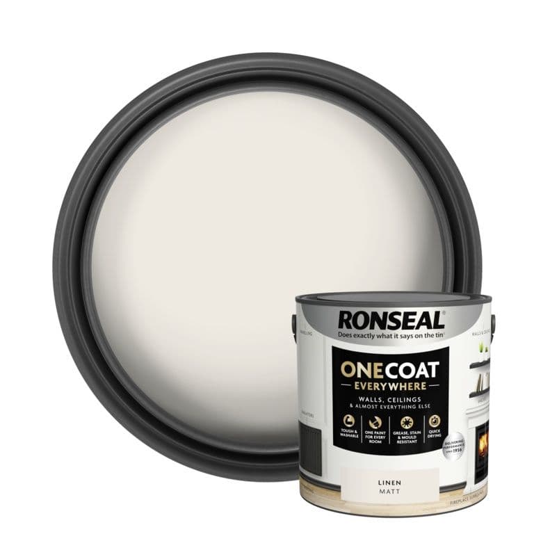 Ronseal One Coat Everywhere Matt Paint 2.5L - Linen