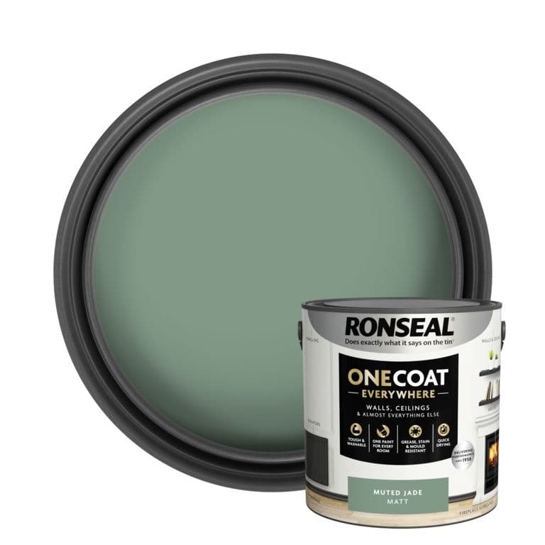 Ronseal One Coat Everywhere Matt Paint 2.5L - Muted Jade