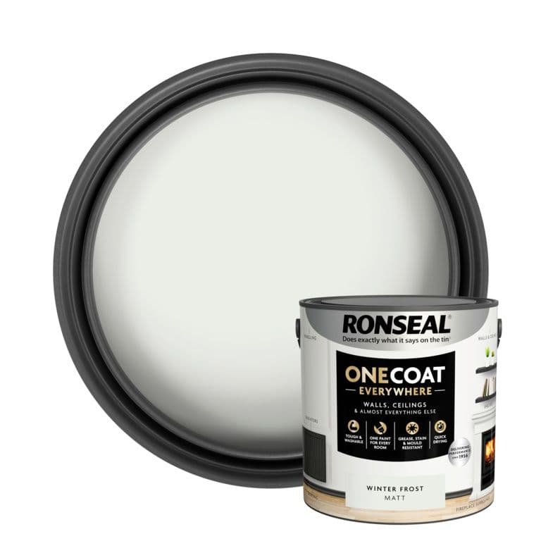 Ronseal One Coat Everywhere Matt Paint 2.5L - Winter Frost