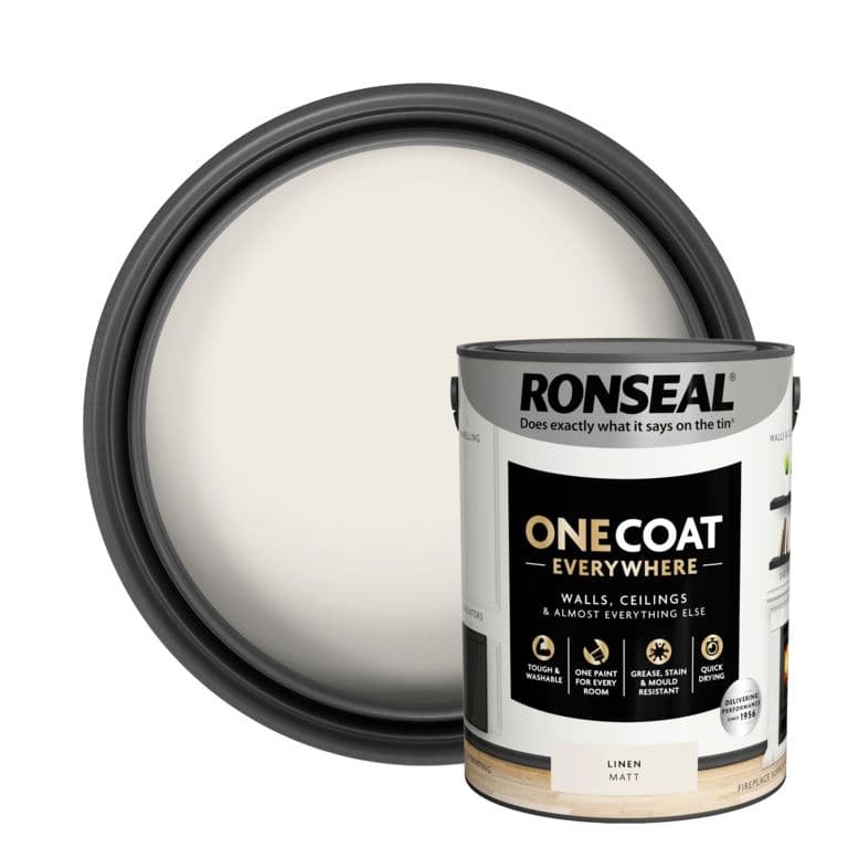 Ronseal One Coat Everywhere Matt Paint 5L - Linen